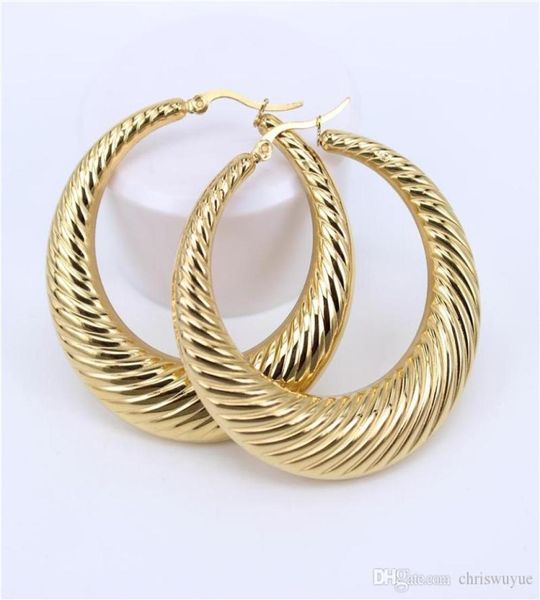 

new fashion big round hoop earrings gold color circle creole earrings stainless steel jewelry gifts for women67904477134026, Golden;silver