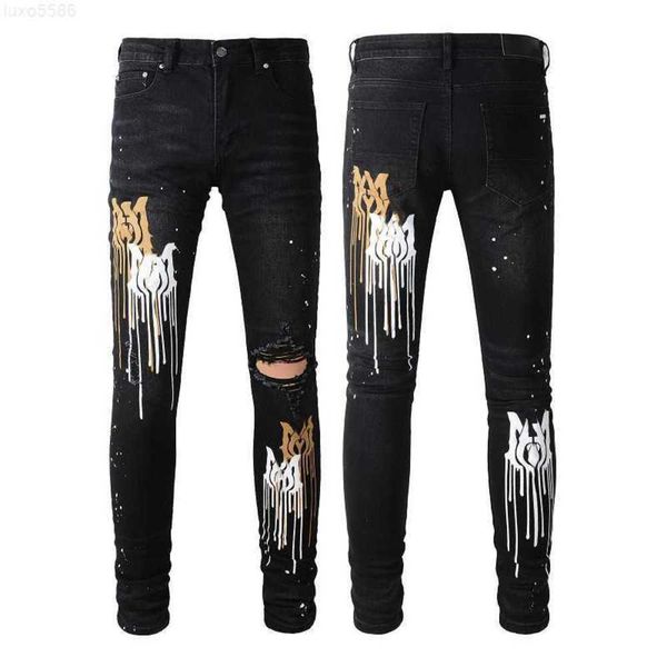 

men's distressed ripped skinny jeans mens jeans slim motorcycle moto biker causal mens denim pants hip hop men jeans129, Blue