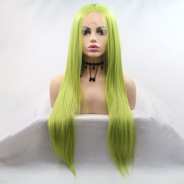 

synthetic wigs with long and straight role-playing women's differentiated fiber wigs for daily use, Black