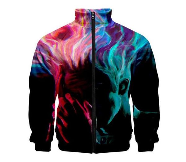 

3d legion collar zipper man039s jacket hoodie off multiple colors and white harajuku winter male windbreakers plus size 4x7858282, Black;brown