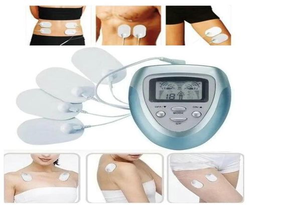 

electric slim pulse muscle relax fat burner 4 pads full body massager slimming electrode tends massagers battery powered2137865