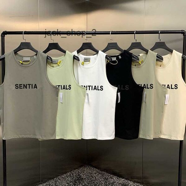 

essentail t shirts mens tshirt luxury designer fashion clothing of god american high street fog solid colors sleeveless vest for men tees st, White;black