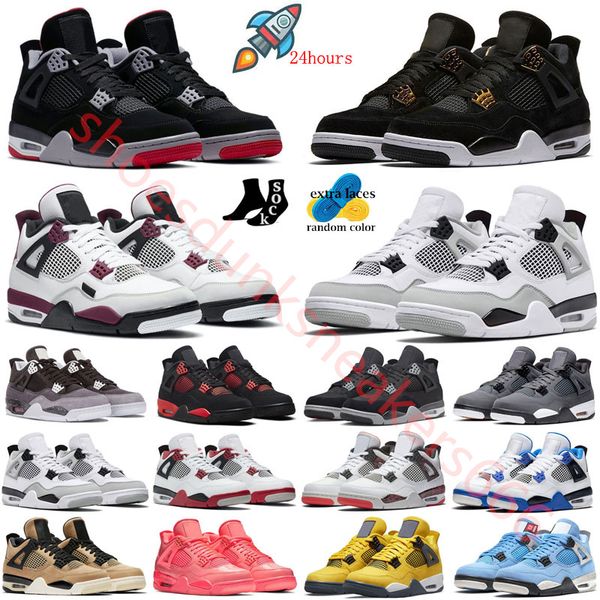 

jumpman 4 4s basketball shoes red metallic thunder pine green military black cat white oreo sail seafoam university blue bred men womens spo