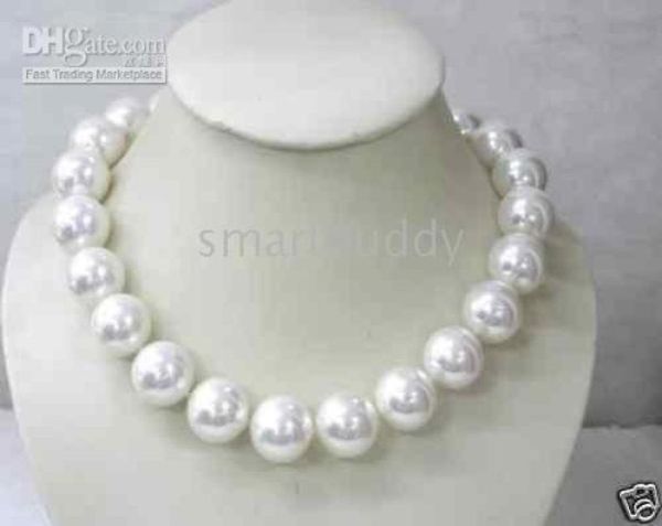 

noblest 16mm south sea shell white pearls necklace 1803903907170547, Silver