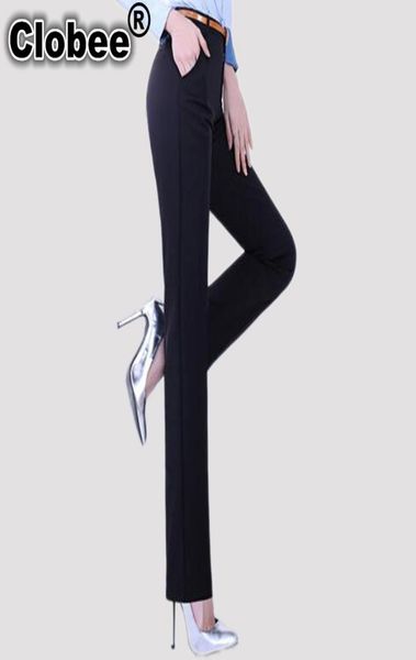 

great quality women suit pants skinny office lady autumn winter black pants full length pencil high waist trousers female8271965, Black;white
