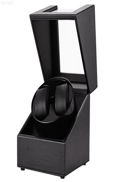 

pu winder box motor shaker holder automatic mechanical silent box usb charging double save box j220825 j220906241w4016212, Black;blue