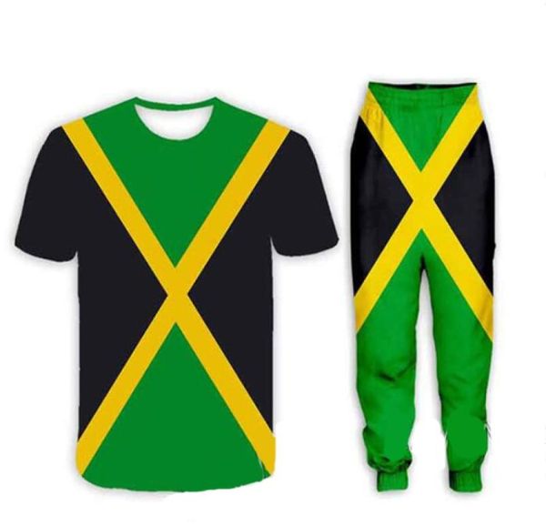 

whole2022 new fashion jamaica flag emblem 3d all over print tracksuits tshirtjoggers pants suit women men 056330375, Gray