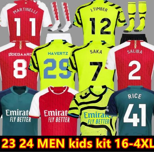 

23 24 soccer jersey s -4xl smith rowe saka g.jesus fans player version odegaard nketiah 2023 2024 football kits shirt men kids sets uniforms, Black;yellow