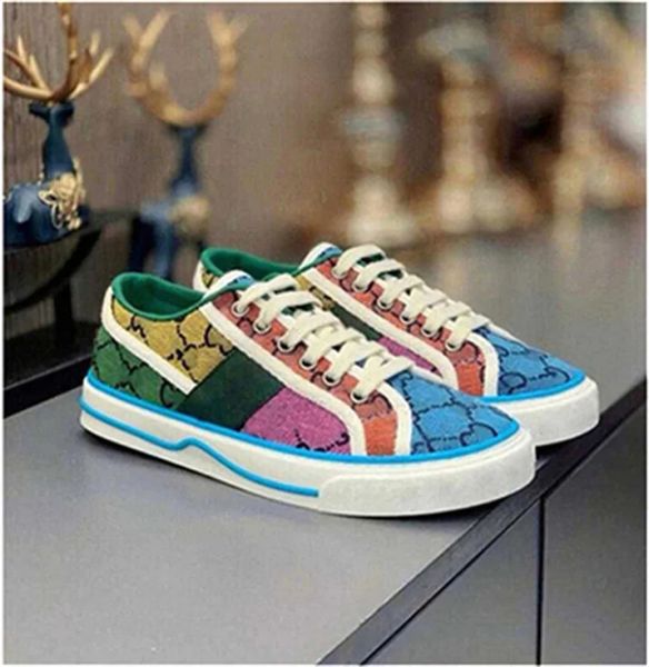 

canvas shoes 1977 designer tennis blue washed jacquard denim ace rubber sole embroidered vintage couple casual sneakers tra squ, Black