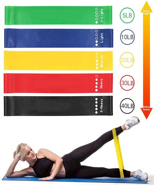

resistance rubber loop exercise bands set fitness strength training gym sport yoga equipment elastic red yellow3607757