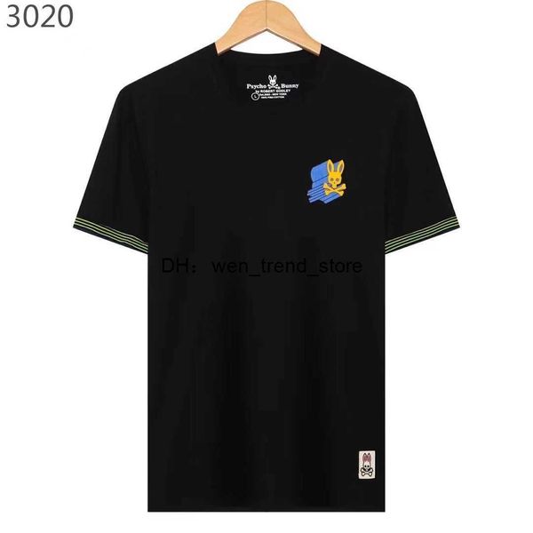 

mens t-shirts designer casual t shirt polos summer slim psycho bunny print round neck tee short sleeve fit breathable crew accessory streetw, White;black