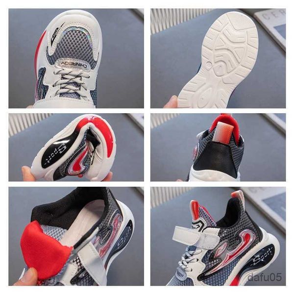 

sneakers mesh sports sneakers for children kids baby girls boys breathable casual shoes outdoor running non slip schuhe r230810, Black;red