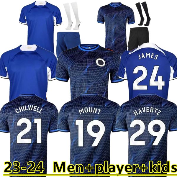

23 24 cfc nkunku soccer jerseys n.jackson kids kit player version 2023 2024 enzo pulisic sterling james koulibaly azpilicueta havertz fofana, Black;yellow
