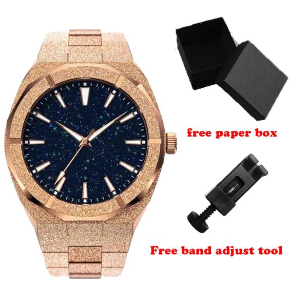 

wristwatches paul rich style all stainless steel 5atm waterproof luminous hands men frosted watch 230809, Slivery;brown
