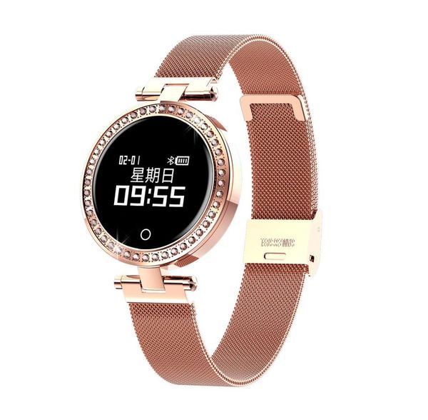 

new fashion womens round smart watch pedometer heart rate blood pressure calories fitness tracker satch sports bracelet gifts 2894626