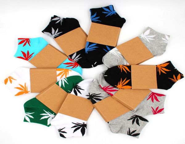 

men women ankle socks print of leaves cotton skateboard boat ship sock9996238, Black