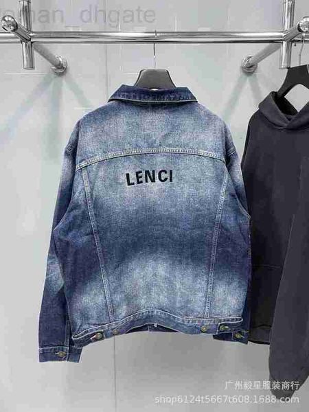

men's jackets designer men's jackets designer new front and rear embroidery letter printing worn out, washed, denim, paris jacket, Black;brown