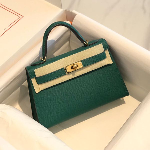 

7a leather totes bag luxury designer solid platinum crossbody bag h classic palm pattern mini handbag handmade honey thread shoulder bag pur