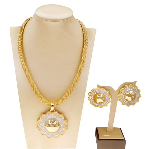 

yulaili brazilian gold plated jewelry set fashion delicate design women wedding dating party clothing accessories gift, Black