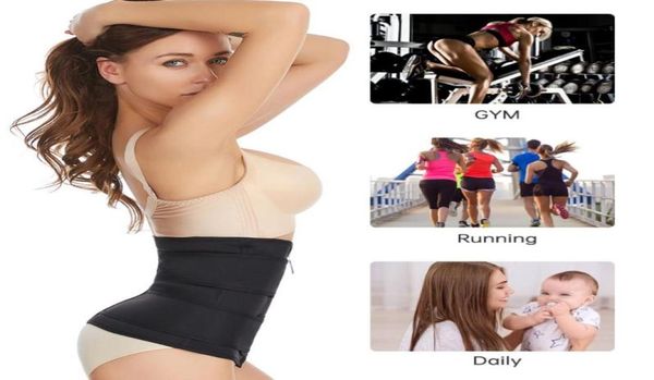 

women trimmer gym fitness sport shapewear sweat belt waist cincher trainer trimmer underwear body building shaper3887127, Black;gray