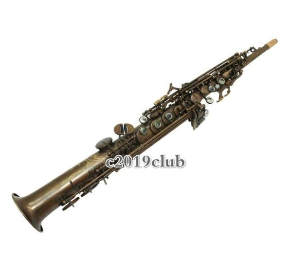 

2020 new arrival customizable logo unbranded soprano saxophone brass b flat musical instrument antique copper sax wit6047772
