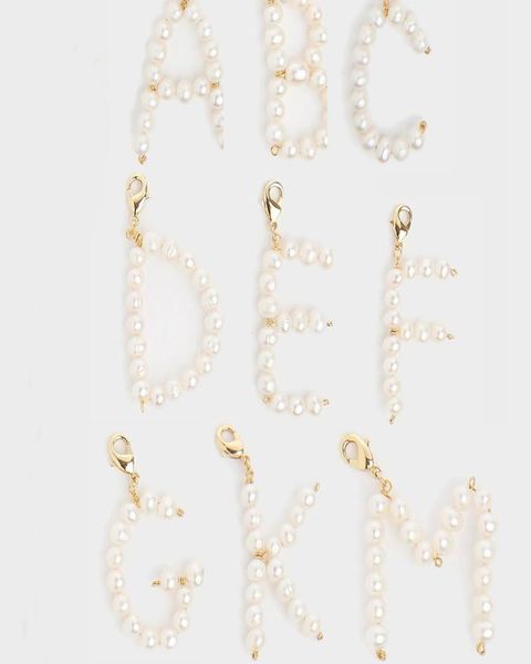 

natural freshwater pearl pearly initial jewelry name diy custom 26 az english alphabet letter pendant for jewelry making bedels9554459, Bronze;silver