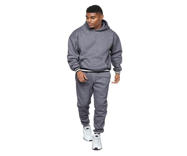 

men sets 2020 tracksuit men hooded sweatshirtsweatpants pullover hoodies fashion men039s sports suit men039s clothing5400959, Gray