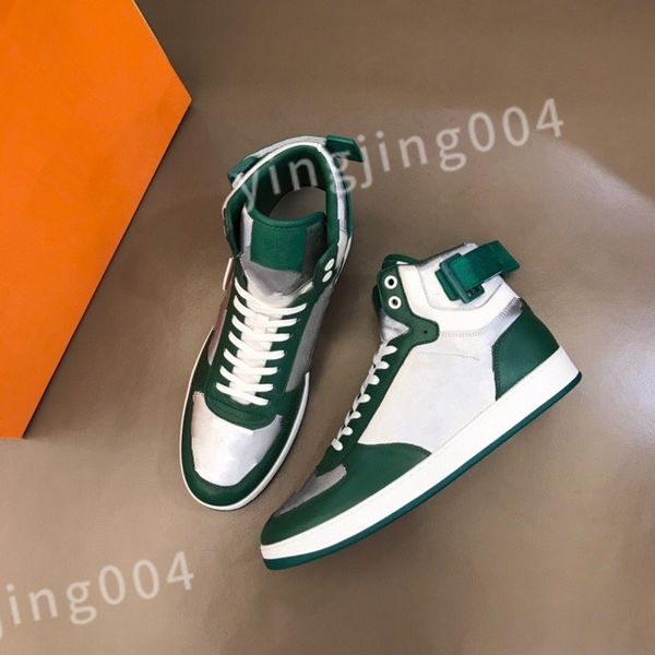 

2023 luxurys men leather sneakers leather flat trainers lace-up casual shoes outdoor runner trainers sport shoes rd0810, Black