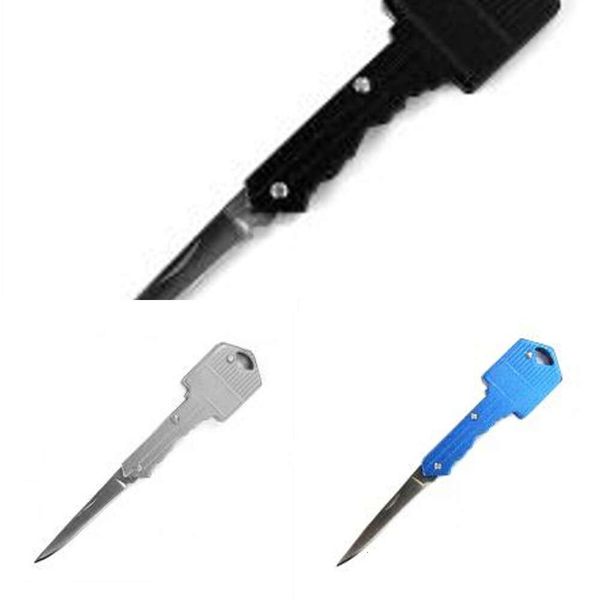 

10 colors new hunting knives safety keychain set wholesale self defense keychain bulk alarm keys whistle159, Silver