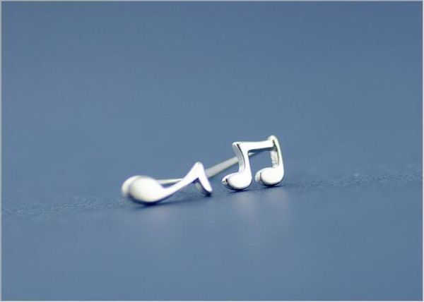 

925 sterling silver cute asymmetry ear stud earrings for women female 925 earings fashion jewelry simple small earrings brincos6835264, Golden;silver