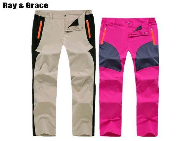 

ray grace quick dry hiking pants women summer stretchy outdoor pants waterproof men trekking fishing trousers mountain climbing c11713126, Camo;black