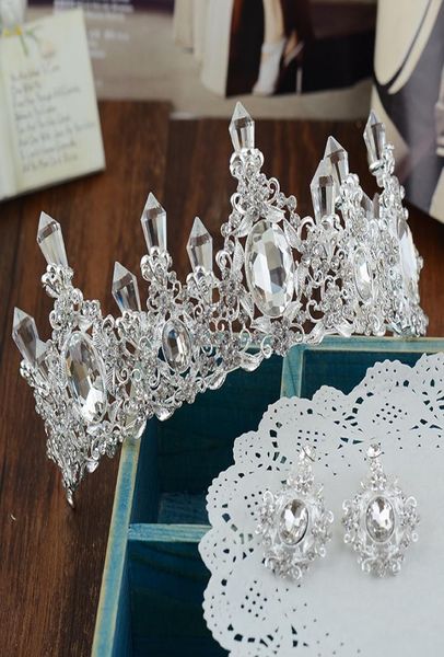 

bridal jewelry set wedding accessories tiaras crowns earrings with rhinestone selling bidal fashion jewelry sets bwjs0073788999, White