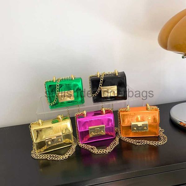 

cross body lipstick bag women's bag 2023 new trend fashion bright face mini chain crossbody bag simple one shoulder small square bagsty