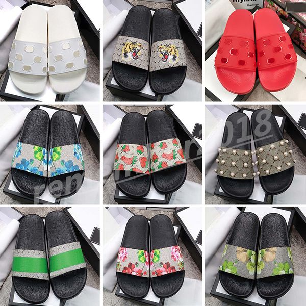 

fashion men designer slides womens slippers summer beach sandal slide flat platform lady home flip flops shoes striped causal slipper 35-47