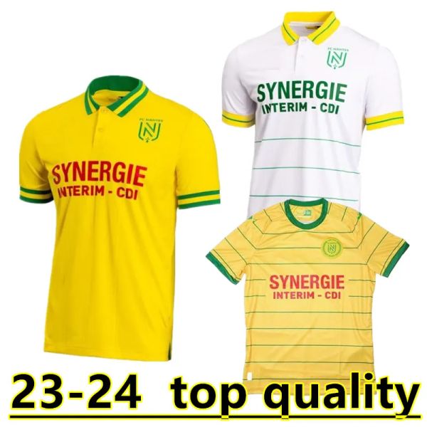 

23 24 nantais maillots fc nantes etoile soccer jersey special black champions re-edition 2023 2024 m. mohamed blas coco simon football shirt, Black;yellow