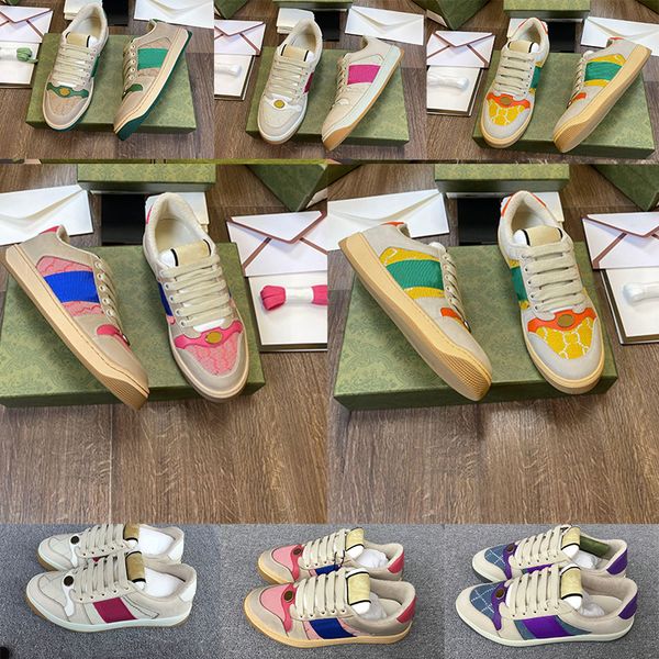 

mens Lovelight Screener Loafer Shoes B22 Crystal women womens trainer sneaker brand designer striped fashion retro dirty leather men sneakers 35-45, Color #31