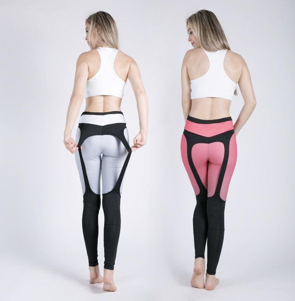 

whole printed sport leggings yoga pants women gym clothing booty push up garter pattern leggins sport women fitness trous5281432, Black