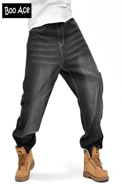 

whole mens hip hop baggy loose black jeans denim printed jeans skateboard pants for men street dance trousers 3046 fs4967277i8015376, Blue