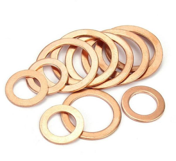 

purple copper flat washers, ship annealed gauge table sealing copper round screw metal flat washers customization available