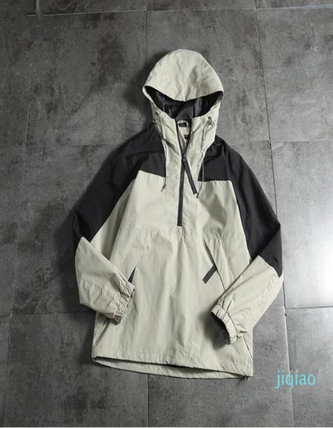 

fashionmen women jacket windbreaker zipper hoodies patchwork coat casual outerwear street sports running jogger jack5855357, Black;brown