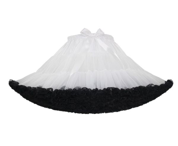 

white black tulle puffy petticoat kids flower girl trumpet quinceanera petticoat under skirt underskirts for short dresses2465135