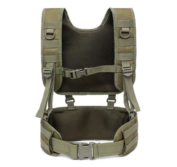 

outdoor training tactical padded battle belt detachable suspender straps combat duty belt with comfortable pads whole1080894, Black;gray
