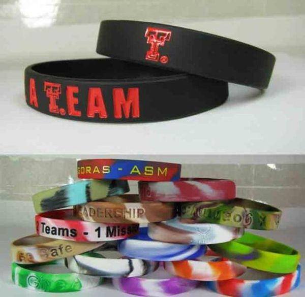 

custom silicone bracelet 12mm wide debossed color filled custom logo silicone wristband for promotion gift8199602, Black