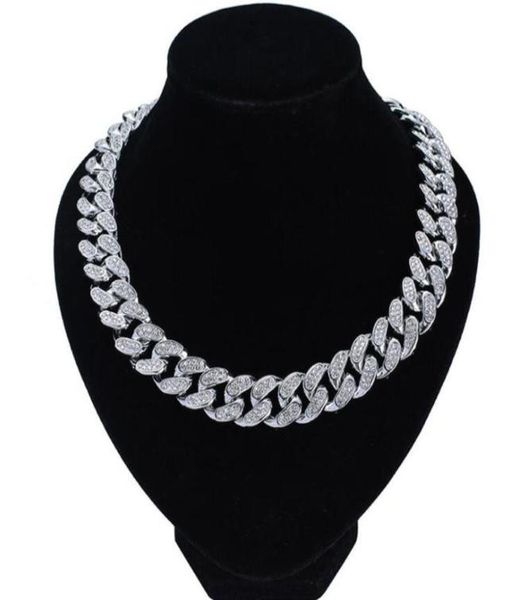 

chains 8 inch30 inch men039s 20mm charm strong heavy iced out zircon miami cuban link chain necklace choker bling hip hop jewe7910571, Silver