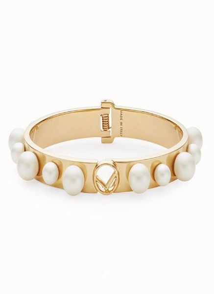

luxury designer bracelet for womens brand classic letters fashion gold bracelets pearl bangle silver diamond jewelry 5282120, Black