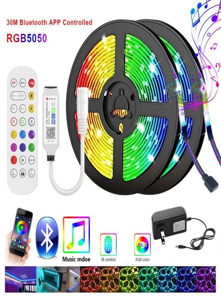

bluetooth led strips lights 5050 nonwaterproof wifi with phone app contro rgb flexible tape leds ribbon 5m 10m 15m 30m209l2792834