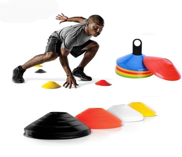 

50pcs lot 20cm football training cones marker discs soccer sports saucer entertainment sports accessories274s3703418