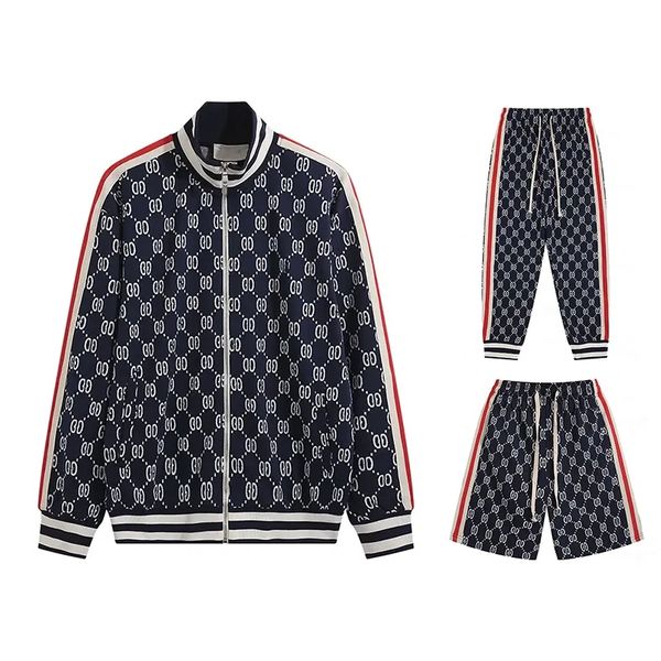 

mens tracksuit jackets version spring autumn tracksuits with letters side embroidery pants casual jacket sport suit, Gray