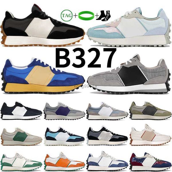 

327 b327 327s casual shoes for men women designer paisley pack pastel denim navy black moonbeam blue grey rain cloud violet aluminum sneaker