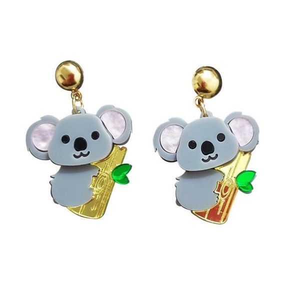 

new style acrylic cute koala earrings female fashion animal jewelry fashion accessories6490802, Silver